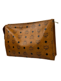 MCM Cognac Leather Clutch Bag