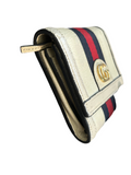 Gucci GG Striped Leather Zippy Wallet