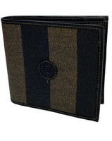 Fendi FF Striped Olive Bifold Wallet