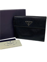 Prada Tessuto Nero Leather bifold wallet