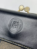 Fendi FF Striped leather coin purse