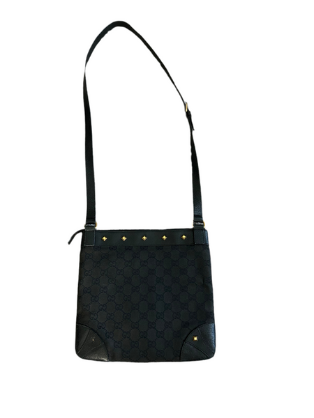Gucci GG Monogram Studded Crossbody Bag
