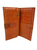 Ferragamo Orange Leather Long Wallet