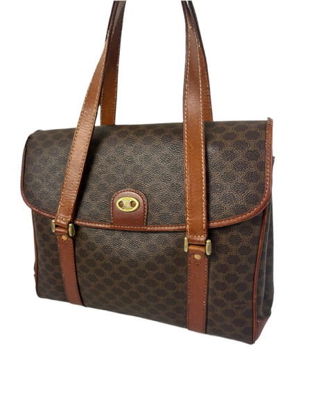 Celine Macadam Leather Shoulder Bag