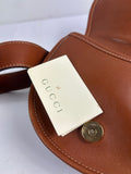 Gucci Brown Leather Horse-bit Waist Bag