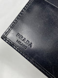 Prada Leather logo trifold wallet