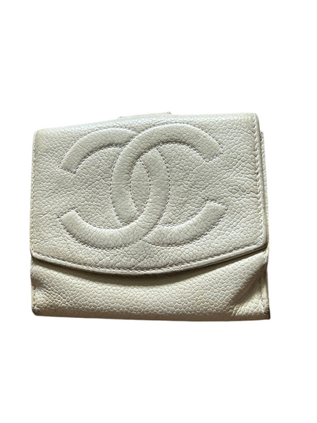Chanel CC Caviar Leather Bifold Wallet