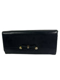 Prada Nero Bow Leather Long Wallet