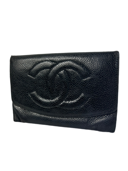 Chanel CC Caviar Leather Wallet