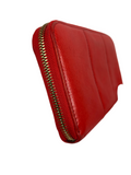 Ferragamo Red Leather Zippy Wallet