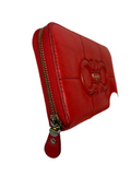 Ferragamo Red Leather Zippy Wallet