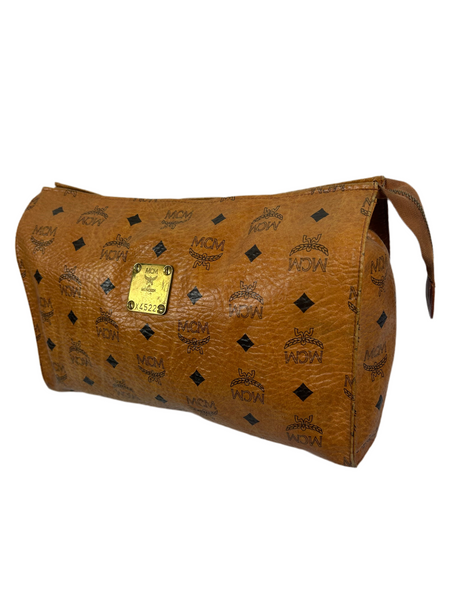 MCM Cognac Leather Clutch Bag