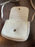 Fendi FF White Leather Crossbody Bag