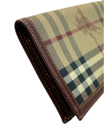 Burberry Nova Check Leather Long Wallet