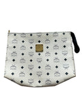 MCM White Leather Clutch Bag