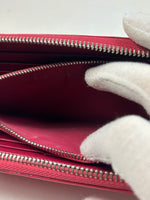 Dior Pink Leather Zippy Wallet