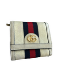 Gucci GG Striped Leather Zippy Wallet