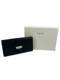 Celine Black Leather Flap Wallet