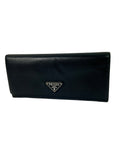Prada Tessuto Nero Leather Long Wallet
