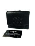 Chanel CC Caviar Leather Bifold Wallet