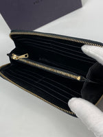 Prada Tessuto Gold Nylon Zippy Wallet