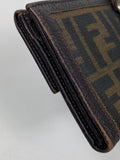 Fendi Zucca Monogram leather long wallet