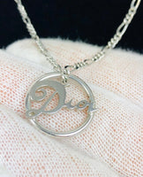 Dior Cursive Logo Necklace