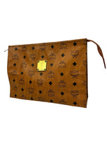 MCM Cognac Leather Clutch Bag