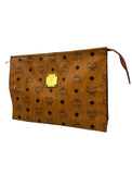 MCM Cognac Leather Clutch Bag