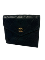 Chanel CC Quilted Leather Bifold Wallet