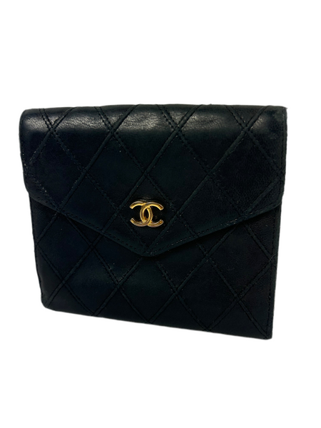 Chanel CC Quilted Leather Bifold Wallet