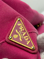 Prada Canapa Fuxia Canvas Tote Bag