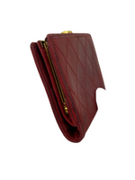 Chanel CC Quilted Leather Bifold Wallet