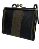 Fendi FF Striped leather coin purse