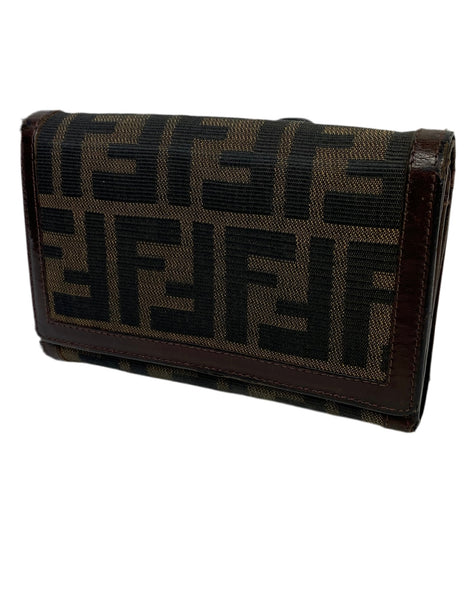 Fendi FF Zucca Monogram zip wallet