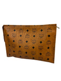 MCM Cognac Leather Clutch Bag