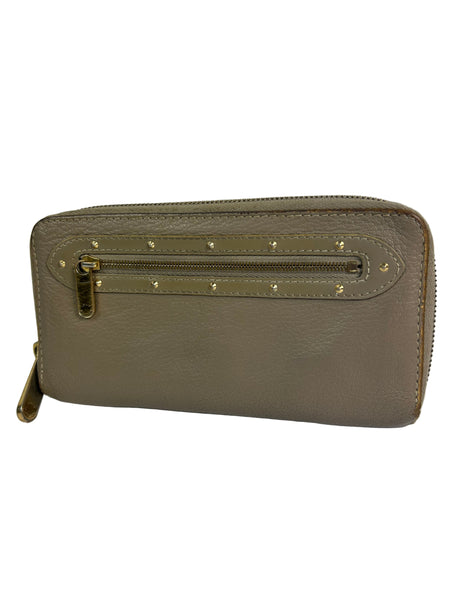 Louis Vuitton Studded Leather Zippy Wallet