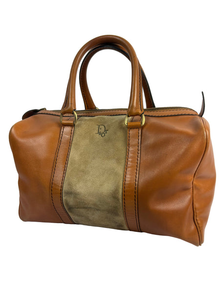 Dior Suede Leather Boston Bag