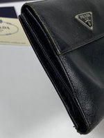 Prada Tessuto Nero Leather bifold wallet