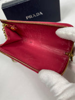 Prada Saffiano Metal Peonia Cles Wallet