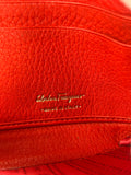 Ferragamo Red Leather Zippy Wallet