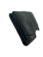 Chanel CC Caviar Leather Bifold Wallet