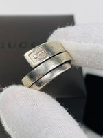 Gucci .925 Silver Swirl G Ring