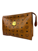 MCM Cognac Leather Clutch Bag