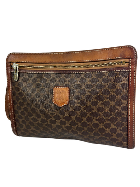 Celine Macadam Leather Clutch Bag