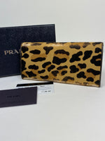 Prada Cavallino Leather long wallet