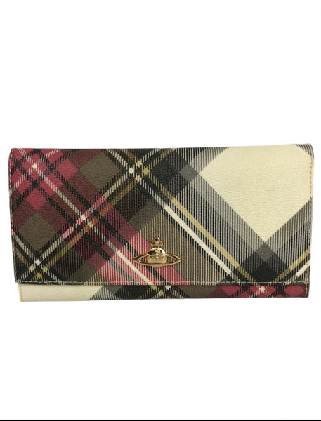 Vivienne Westwood Tartan Orb Long Wallet