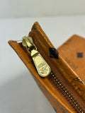 MCM Cognac Leather Clutch Bag