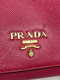 Prada Saffiano metal leather long wallet