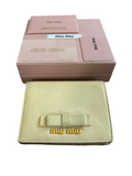 Miu Miu Lemon Bowtie Bifold Wallet